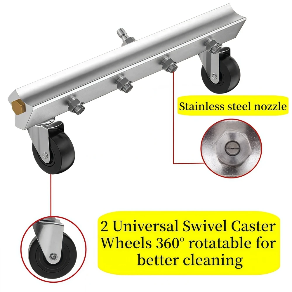 6090psi ضغط غسالة الطرق تنظيف أداة الفولاذ المقاوم للصدأ تنظيف فوهة ، لـ Karcher Bosch AR Lavor Nilfisk Huter Kranzle