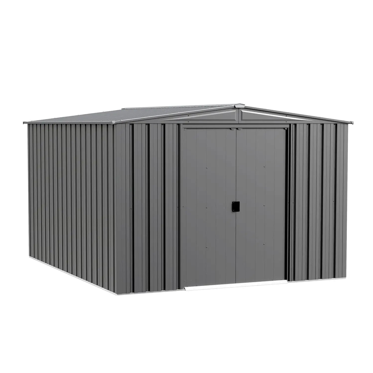 Steel Storage Shed Weatherproof Galvanized Metal Outdoor Tool Lawn Garden Equipment Rust-Resistant Backyard 8x10, Customized - view 2