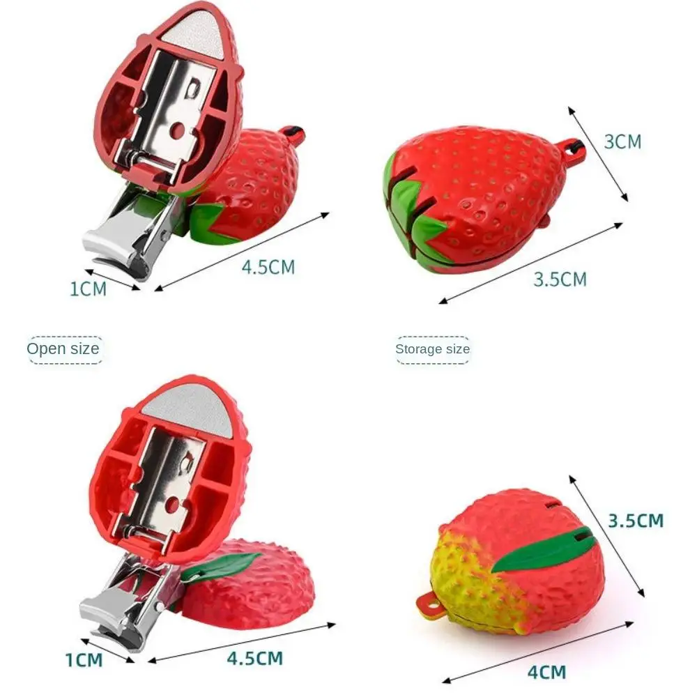 선물용 과일 네일 커팅 펜치, 귀여운 네일 클리퍼, 만화 네일 샌딩 매니큐어 도구, 미니 네일 파일, 페디큐어 도구