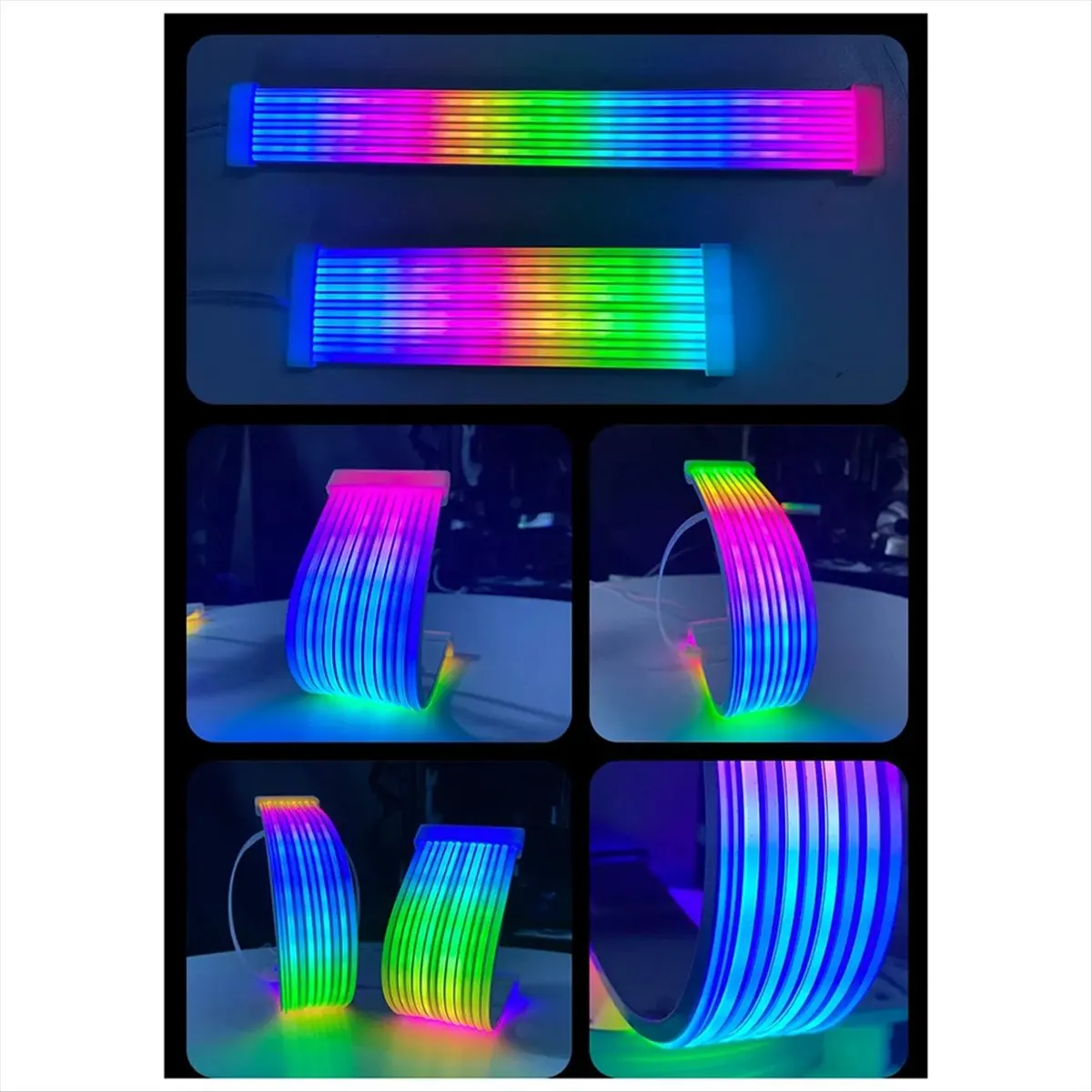 AS62 RGB LED Strip ARGB Sync Board for Computer Power Supply ATX 24PIN GPU Graphics Card 8Pin Cable Case X12