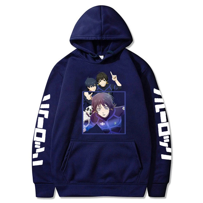 2025Harajuku Anime Blue Lock Isagi Yoichi Printed Zipper Hoodie Men's and Women's Men's Hoodie Spring and Autumn Sweatshirt