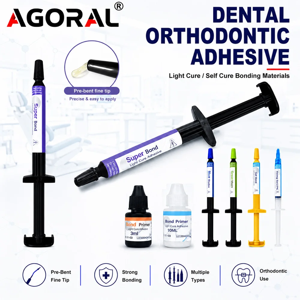 Dental Orthodontic Adhesive Bonding Glue Light Cure Self Cure Primer For Brackets Buccal Tube Braces Ortho Accessories