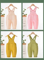 2025 New Children's Back Pants Spring Summer Thin Casual Pants Baby Open Crotch Pants Boys Girls Korean Style Pants