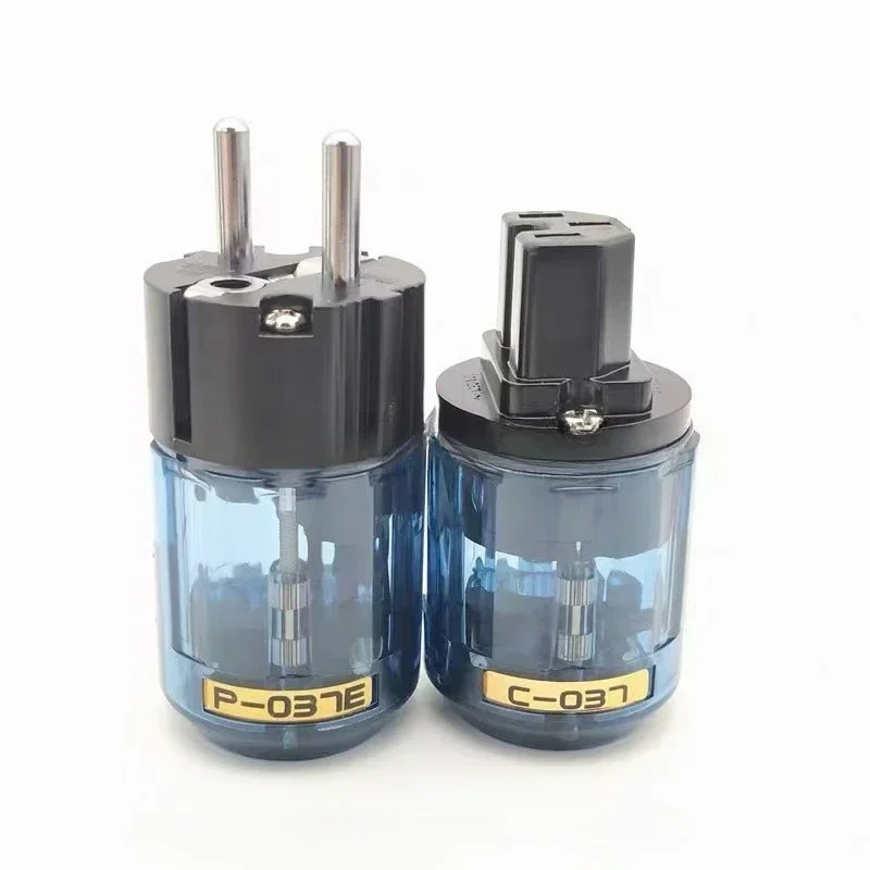 Hifi oyaide C-037 p-037e Schuko الروديوم مطلي النحاس الاتحاد الأوروبي التيار المتناوب قابس طاقة Ver IEC موصل لتقوم بها بنفسك