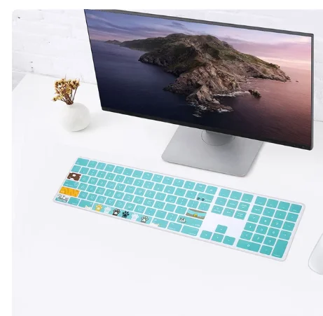 Stylish Design English Keyboard Skin Cover for Apple Magic Keyboard with Numeric Keypad A1843 MQ052LL/A Released in 2017