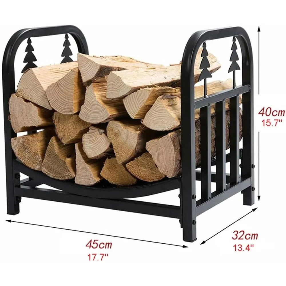 Log Store Firewood Rack Heavy Duty Outdoor Firewood Holder Steel Wood Storage Log Rack Wood Rack for Firewood Fireplace Tools