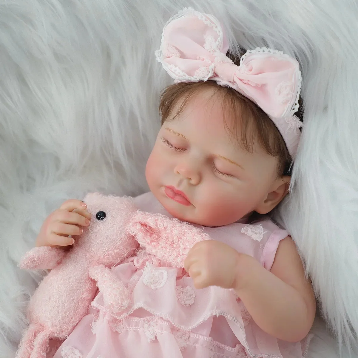 Realistische 20 inch 50 cm geschilderde herboren babypop Loulou handgemaakte 3D geschilderde zichtbare bloedvaten BeBe pop verjaardagscadeau