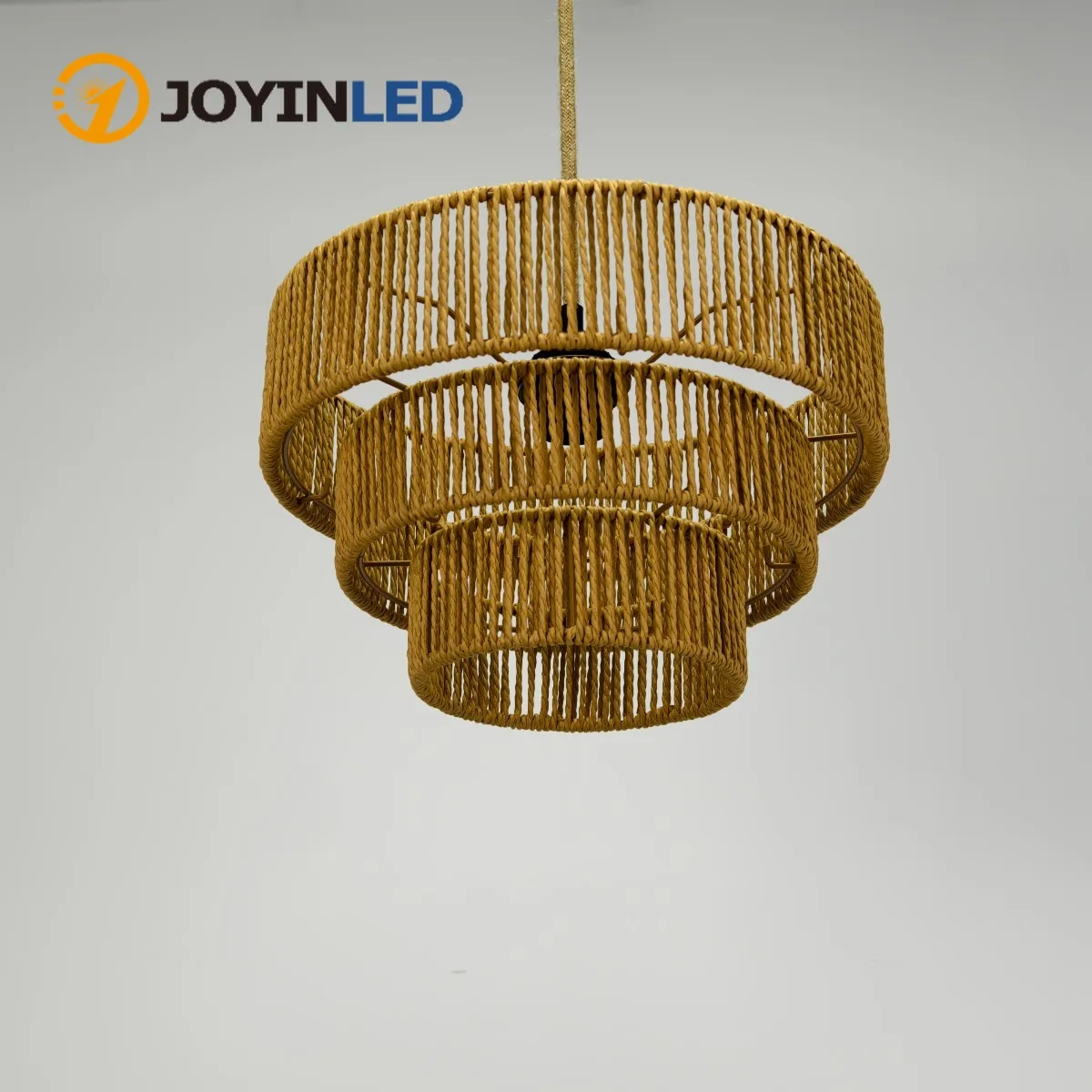 

30cm Art Deco Style Handmade Chandeliers Detachable Paper Rope Lampshade for Ceiling Hanging Lights E27/E26 Pendant Lamp Fixture