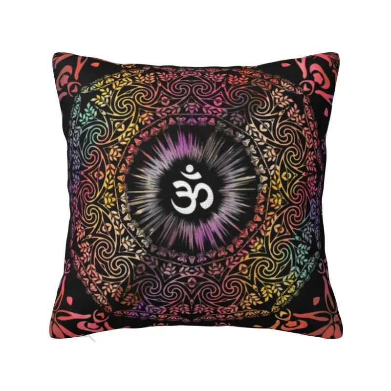 

Fashion Mandala Om Buddhism Aum Cushion Cover Velvet Zen Yoga Meditation Throw Pillow for Car Square Pillowcase Home Decorative