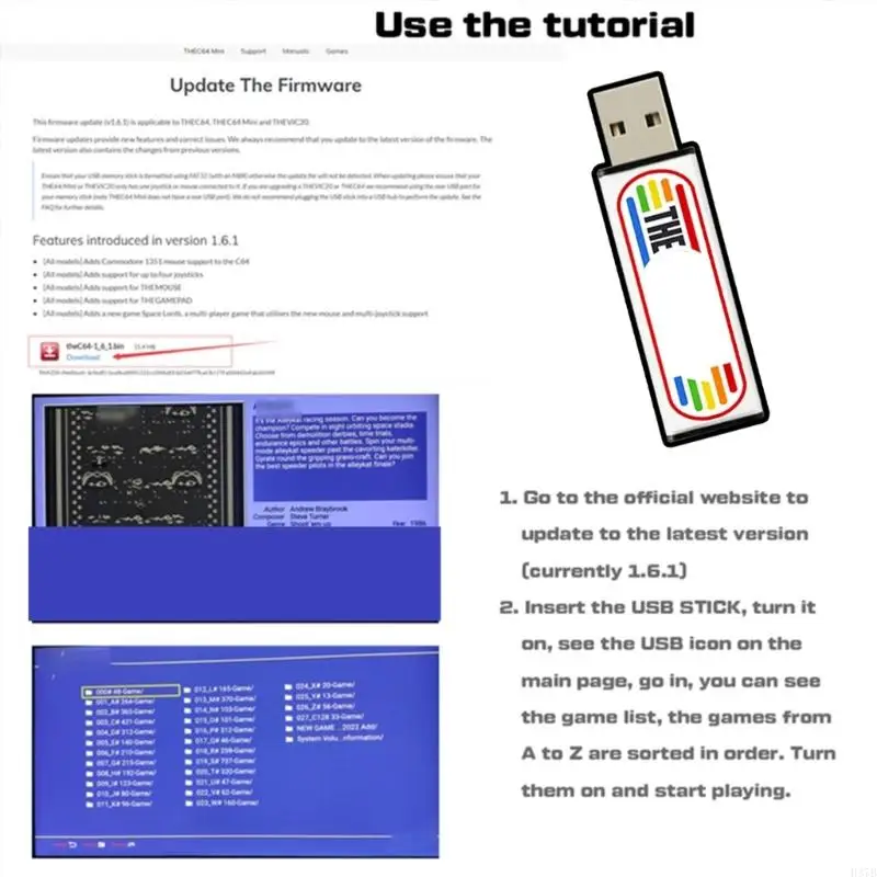 H37B Gaming Collection USB Classical USB Flashes Simple Installation для C64