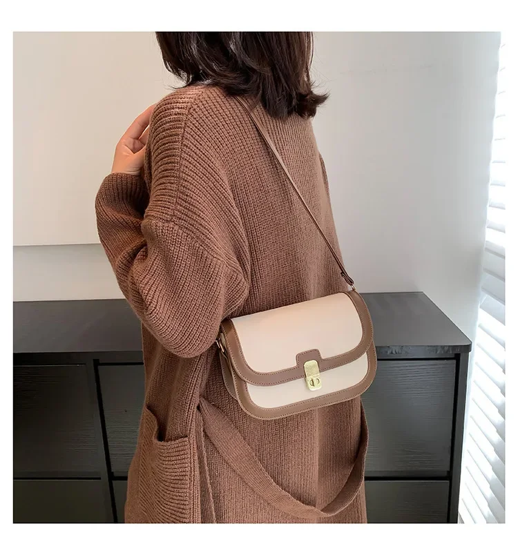 Damen-Umhängetasche, Damen-Mode, Retro-Unterarmtasche, kleine quadratische Tasche, beliebte Herbst-Schultertasche, Umhängetasche – Detail 17