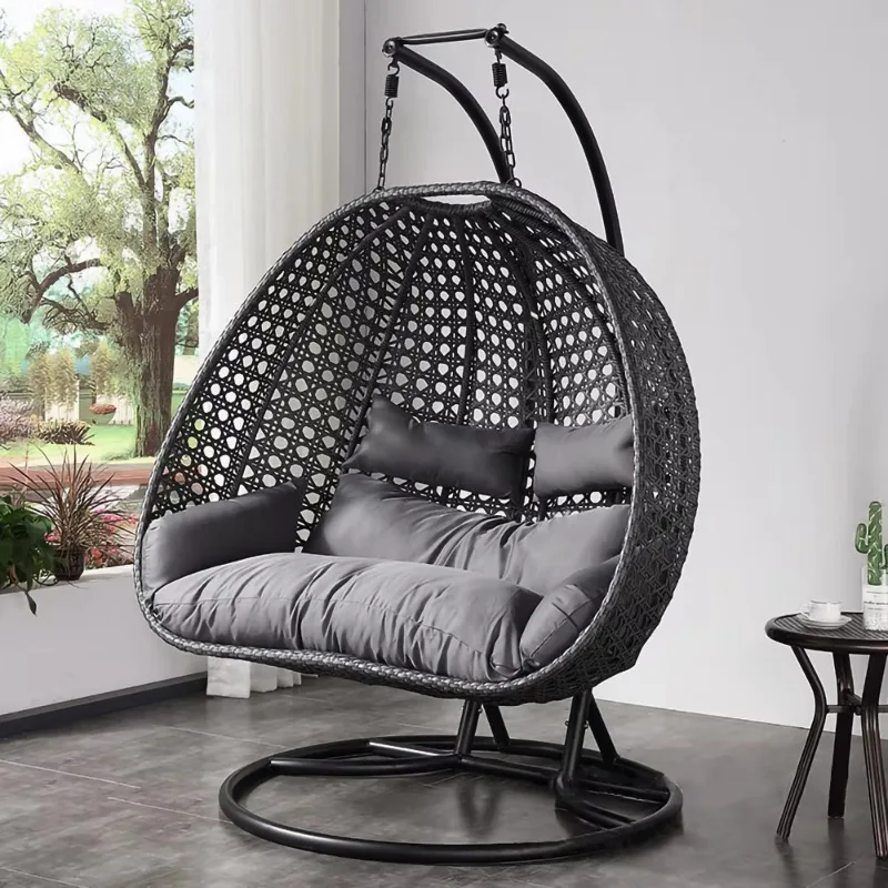 

Modern rattan egg chair with bracket patio swing cradle hammock chair balcony patio garden outdoor furniture