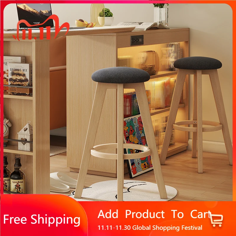 

Desk Collection bar stools Salon Postmodern Conference Comfortable wooden stool Display Room European silla bar Hotel Furniture