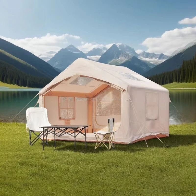 3*2.5m Oxford Inflatable Tent for Family Outdoor Camping Four-season Waterproof Large One Bedroom Living Room No Assembly