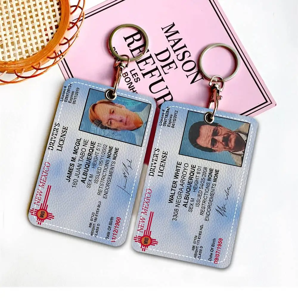 حامل بطاقة الوصول PU من فيلم TV B-Breaking Bad Style مع سلسلة مفاتيح - حماية تنفيذية لبطاقة البنك، مترو الأنفاق، حافظة بطاقة الحافلة #4