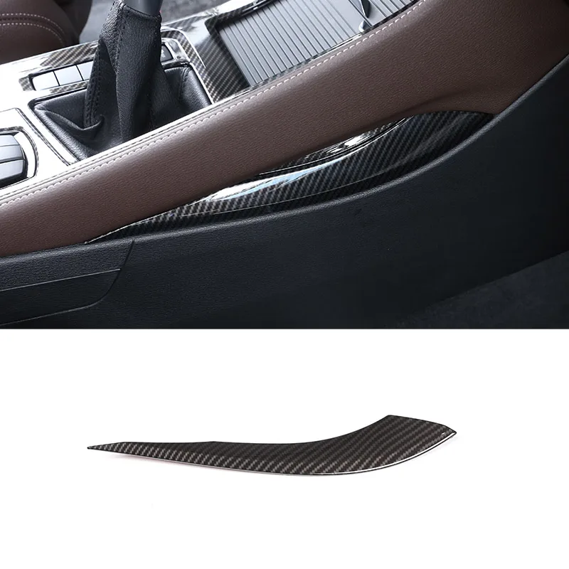 

For BMW X1 X2 F47 F48 2016-2021 ABS carbon fiber car center console side decorative strip car interior accessories