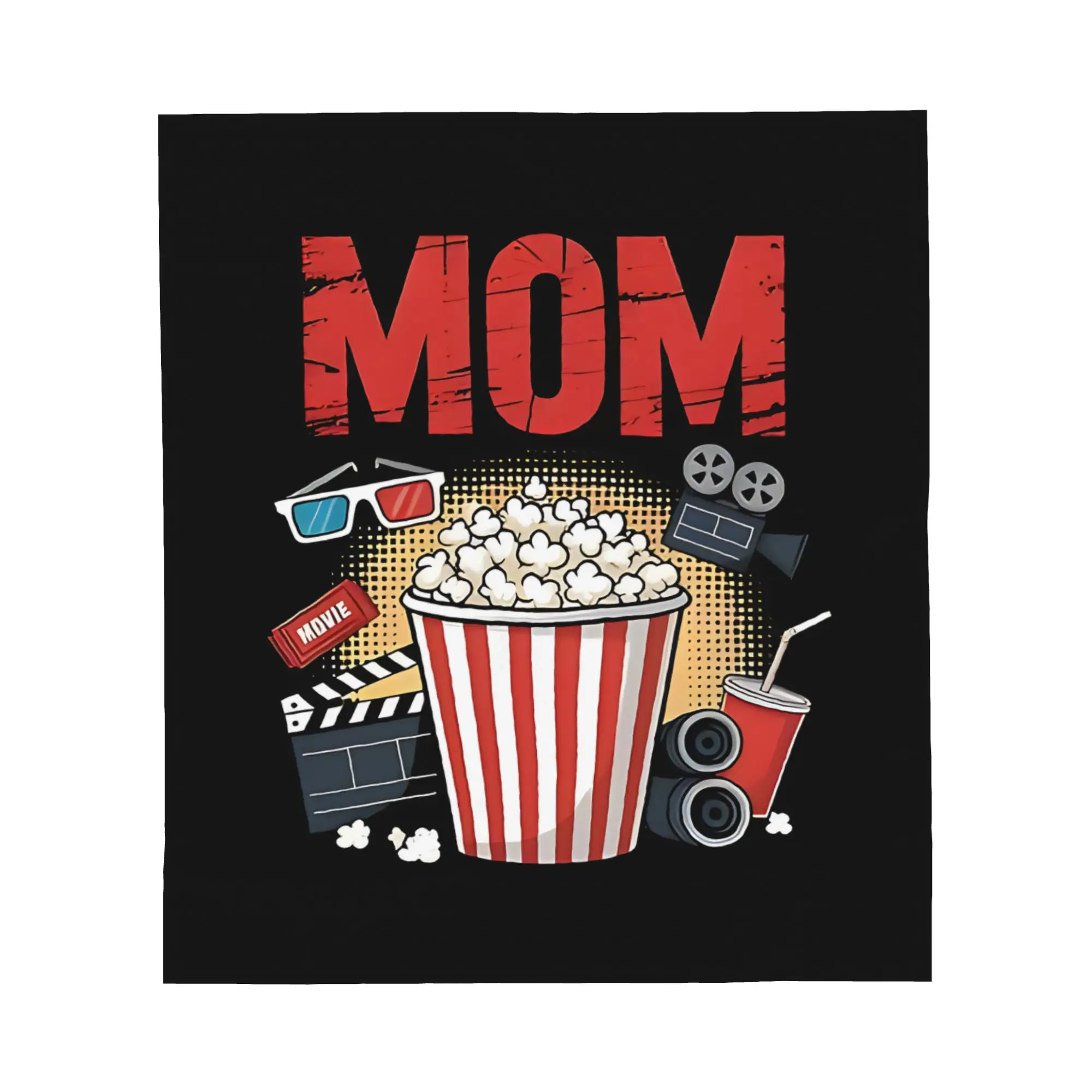 1PC Movie Night Party Mom Movie Themed Birthday Party Matching Winter Blankets for Adults Bedding Home Interior Sofa Knee