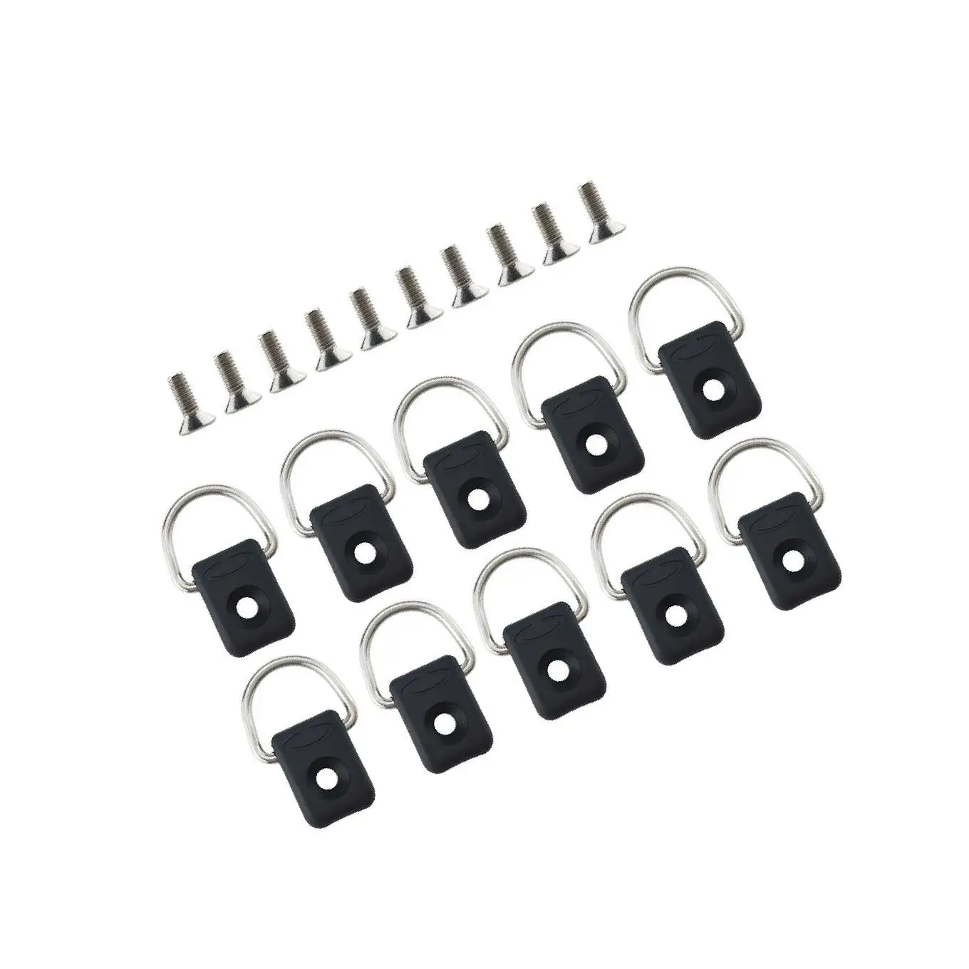 

Marine 10pcs Canoe Kayak Stainless Steel D-Ring Fishing Rigging w/ Screws