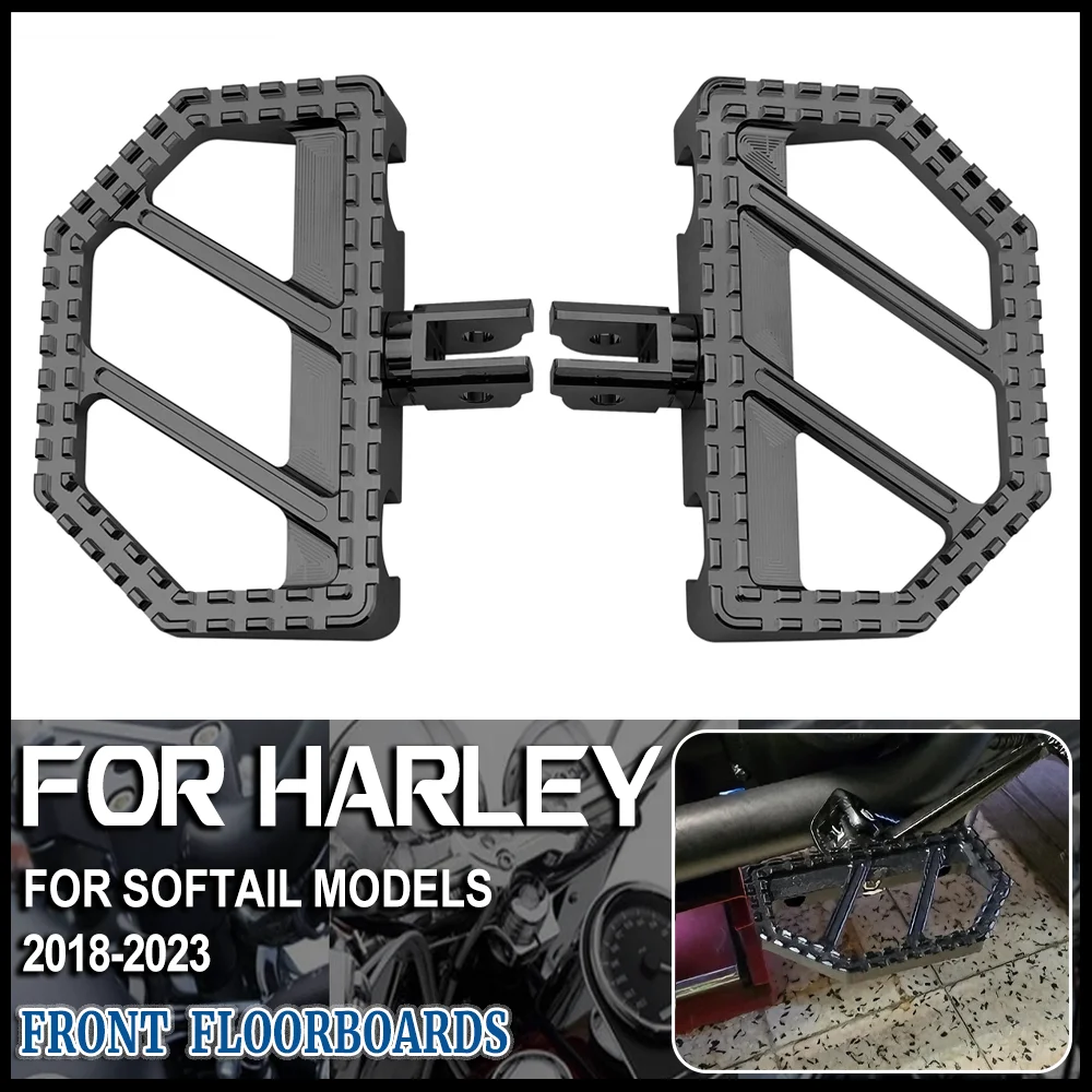 

Motorcycle Riot Floorboards Mini Board Footpegs Footrests Pedals for Harley Softail Fat Boy Street Bob Breakout Low Rider FXDR