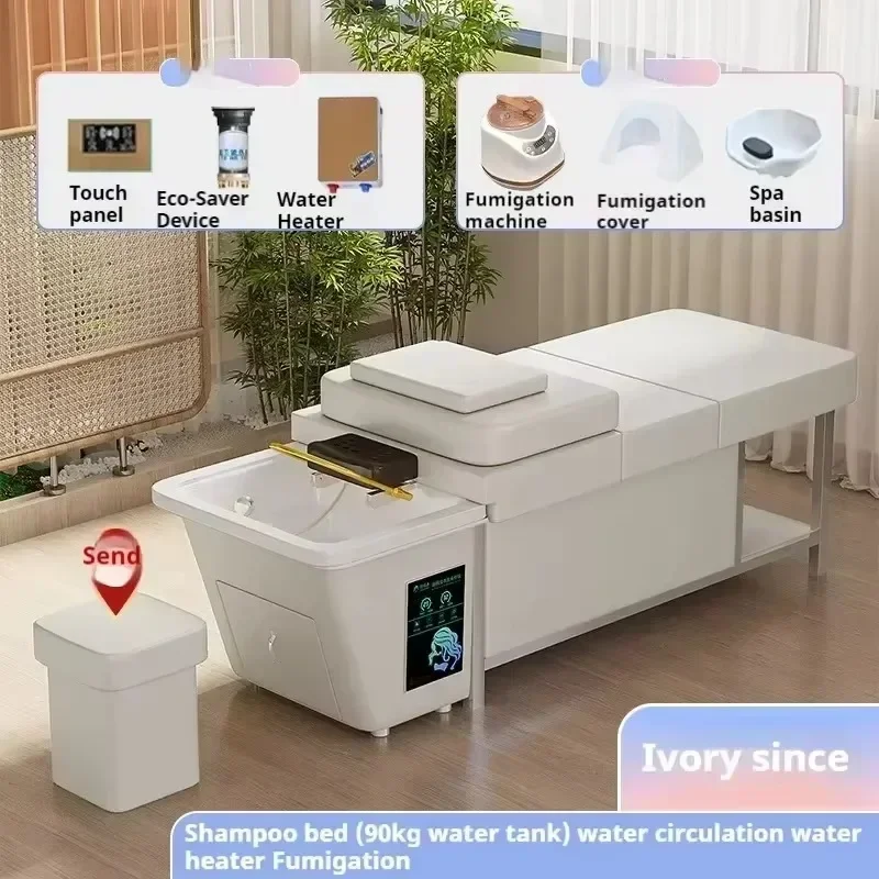 2025 Ingebouwde watertank hoofdspa shampoo stoel salon wasbak Japanse haarwas styling Camilla Lashista shampoo meubilair