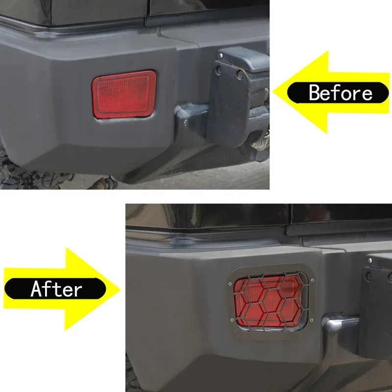 

For 03-07 Hummer H2 rear fog lamp decorative sticker/honeycomb sticker/tail light sticker exterior accessories