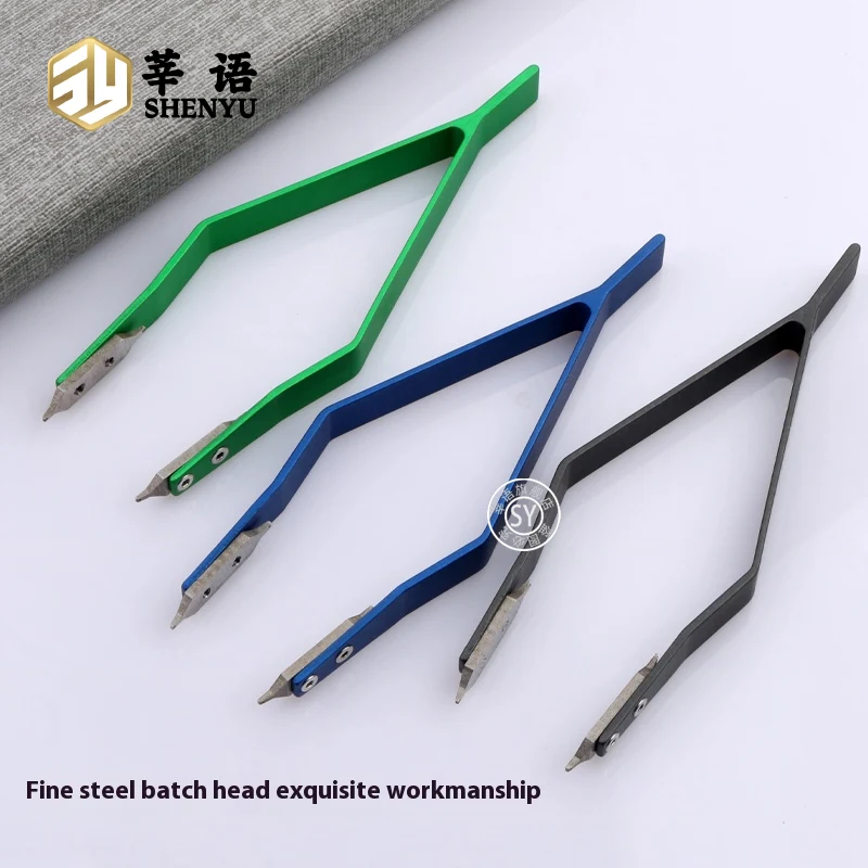 كماشة أذن على شكل حرف V مع شريط فولاذي للتفكيك والتجميع غير المدمر، قطعة أثرية للأذن 1 مم رأس شوكة قابل للفصل رولكس