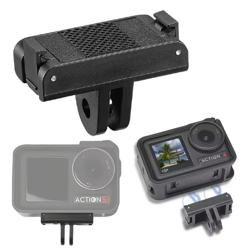 Camera Magnetic Adapter For DJI OSMO Action 5 Pro Camera Holder Quick Release Extension Mount Base For DJI Action 4 3 Accessory