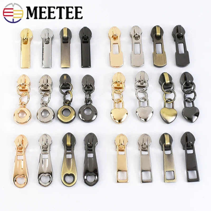 10/30pcs Meetee 3# O Rings Zipper Sliders for Nylon Zippers Jacket Clothes Zip Head Puller Sewing Repair Kit DIY Bag Accessories