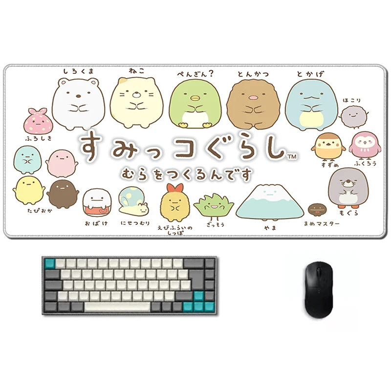 

1pcs Xxl Mouse Pad Large Gamer Mousepad Sumikko Gurashi Desk Mat Room Decoration Professional Speed Kawaii Keyboard Carpet Anime