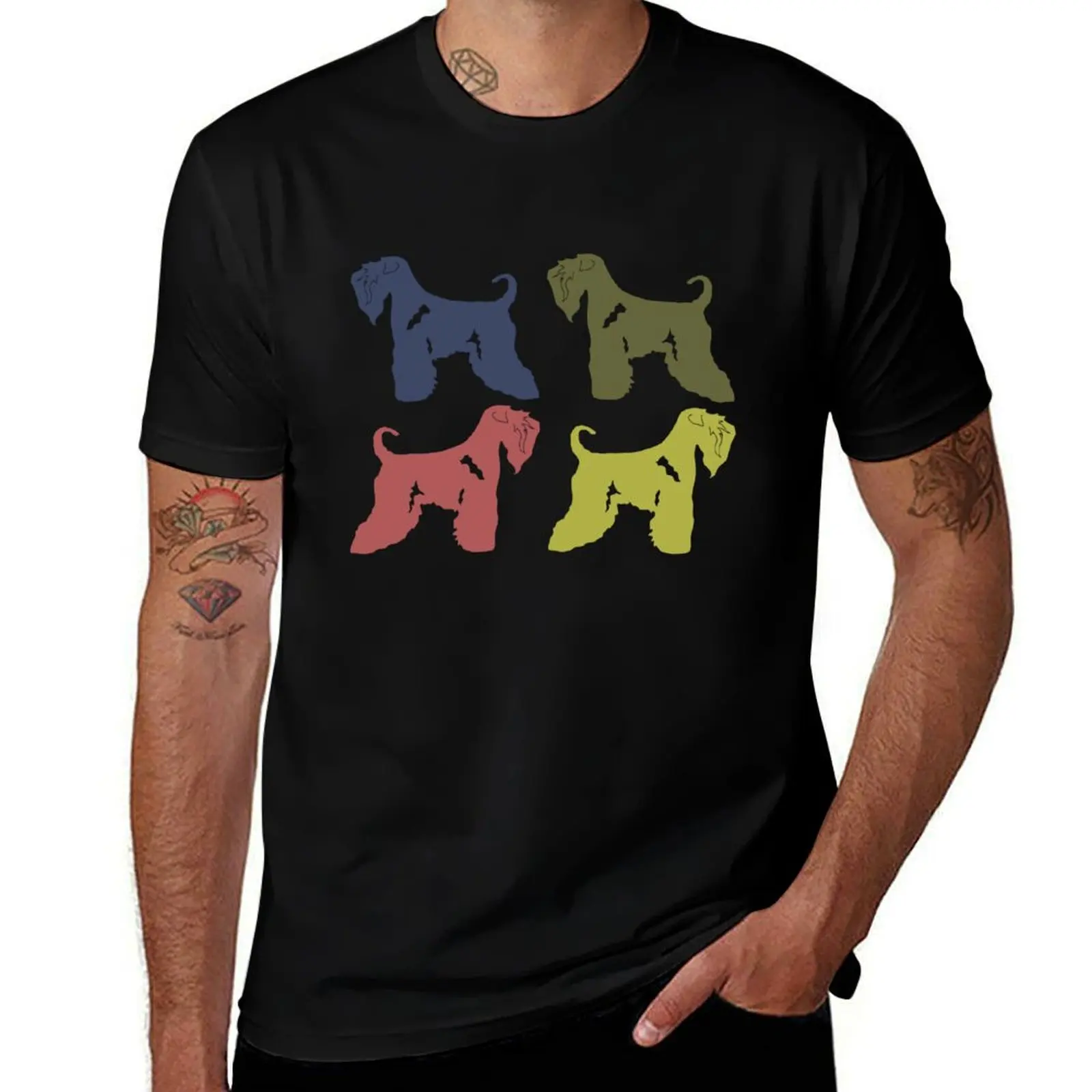 

Soft Coated Wheaten Terrier all over ! colorful T-Shirt quick drying T-shirts oversize kawaii clothes slim fit t shirts for men