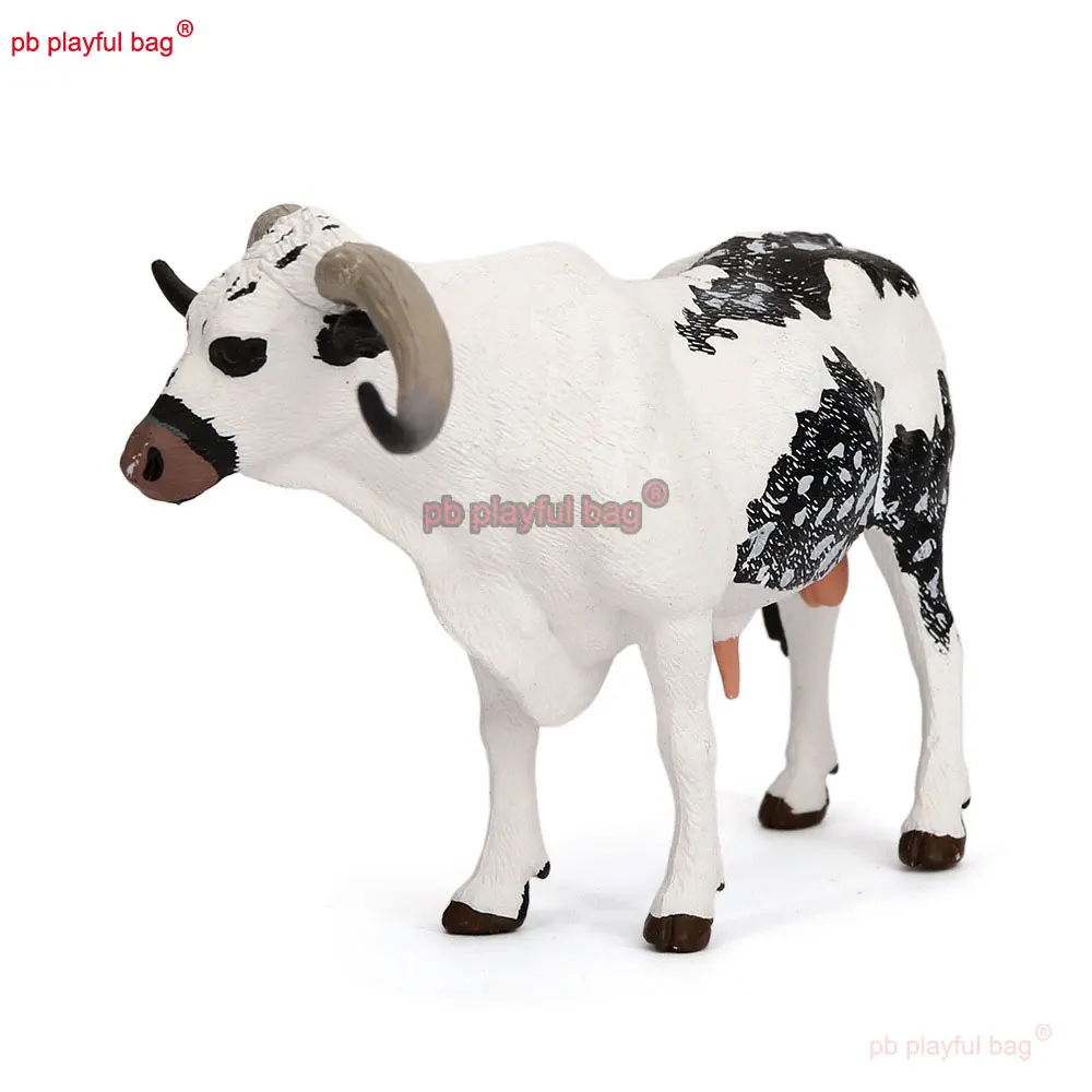 Realistyczny model krowy, figurka zwierzęcia z tajskiej farmy mlecznej, do edukacji dzieci, trwała plastikowa zabawka zwierzęca i dekoracja do ekspozycji ZG442