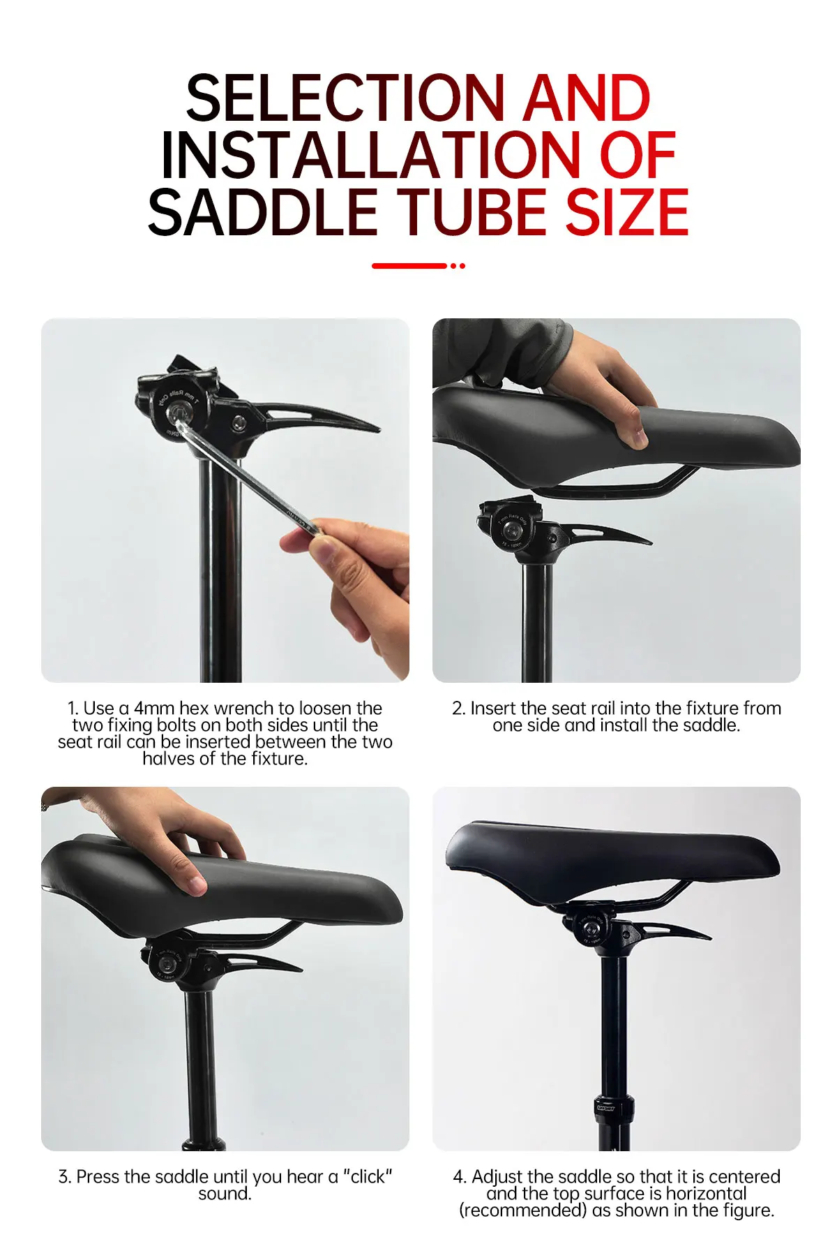 TESNO MTB Rennrad-Sattelstütze 30,9/31,6mm Stoßdämpfer-Sattelstütze Manuell Höhenverstellbare Fahrrad-Feder-Sattelstütze – Detail 11