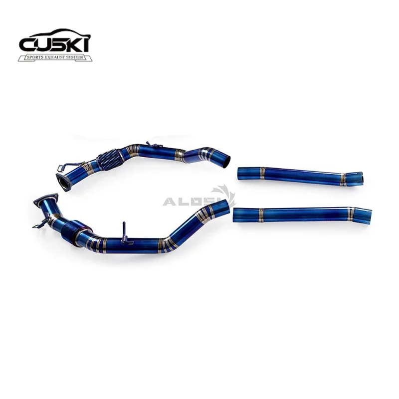 

Передняя выхлопная труба из титанового сплава, подходит для Porsche Cayenne Turbo 4.0T 2020-2023, аксессуары для модернизации автомобильной выхлопной системы