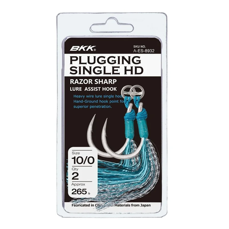 BKK Plugging Single HD Crusader Replacement Jigging Fishing Hooks