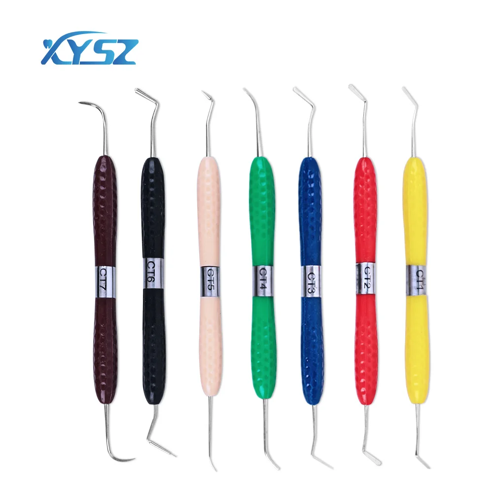 

XYSZ Dental Resin Filled Restorative Instrument Filler Aesthetic Restoration Knife Silicone Handle Dentistry Tools Instruments