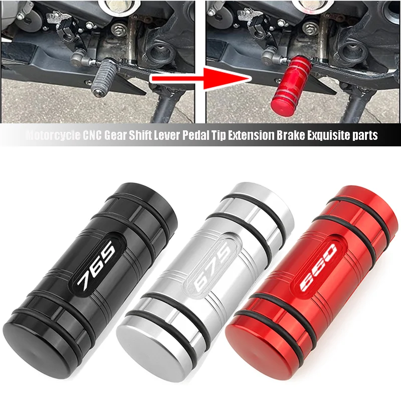 For Street Triple 765 RS /S/R 675 Trident 660 Tiger 900 GT 800 Motorcycle Gear Shift Lever Tip Extension Enlarger Pedal