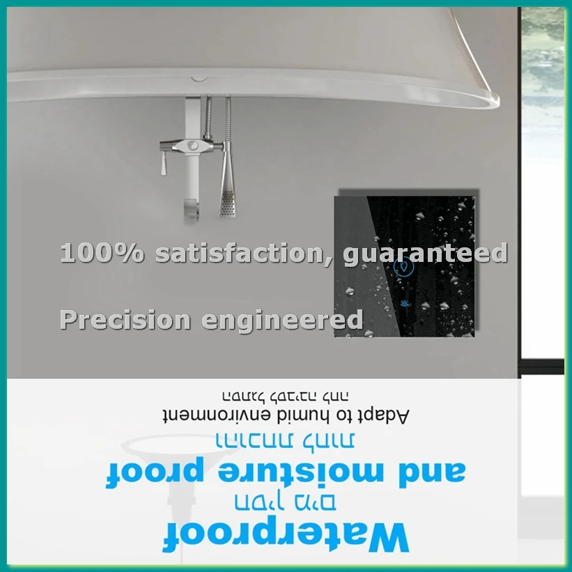 40A Tuya Smart Wifi Water Heater Boiler Touch Switch Air Conditioner Light Timing EU Wall App for Home Black-ABLA