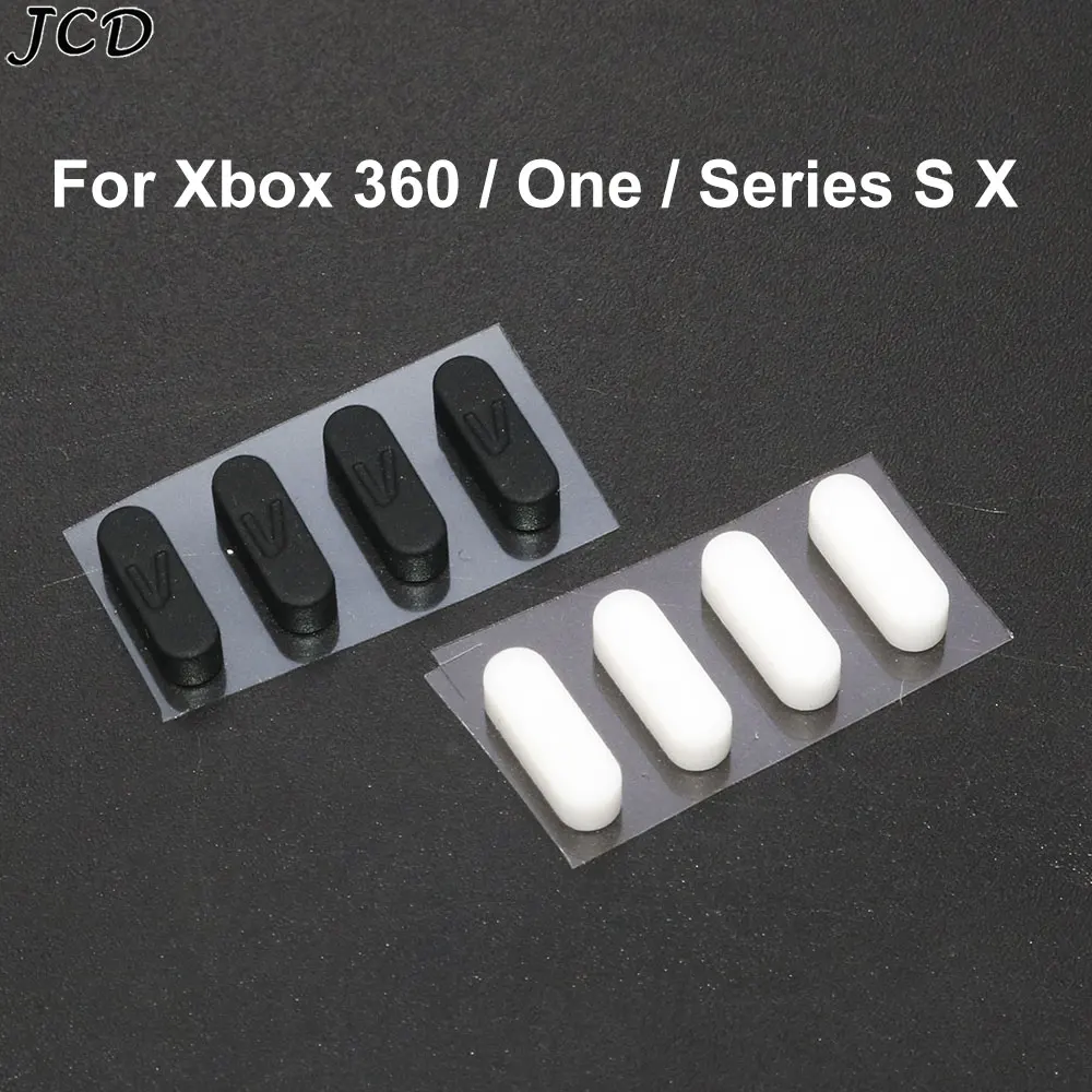 

JCD 4PCS For Xbox 360 Rubber Feet Pads Replacement Repair Part For Xbox One /Series S X Game Controllers Foot Cover Mats