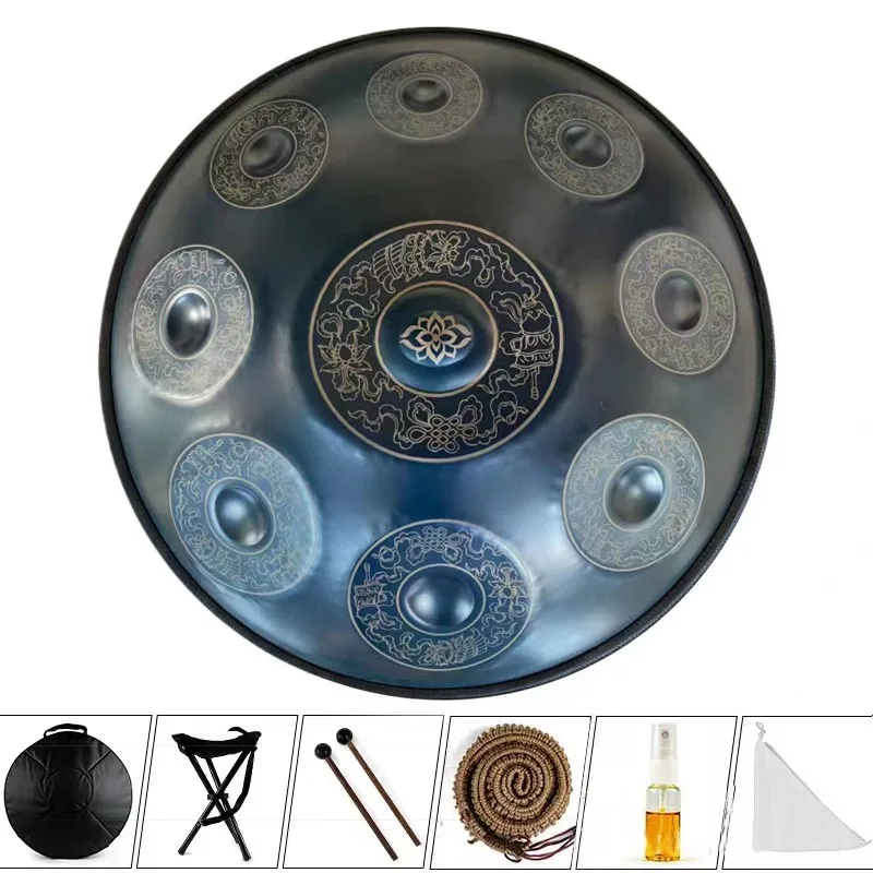 New design professional grade music 432 440 Hz steel tongue drum hand crank hand crank disc drum