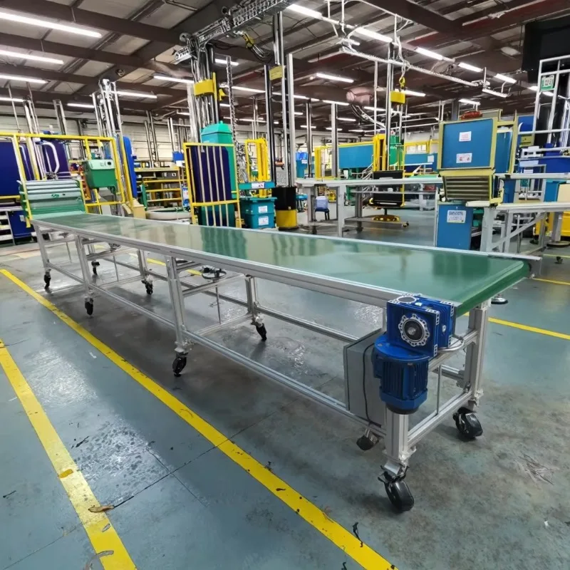 6M belt conveyor adjustable height, safe, reliable and durable