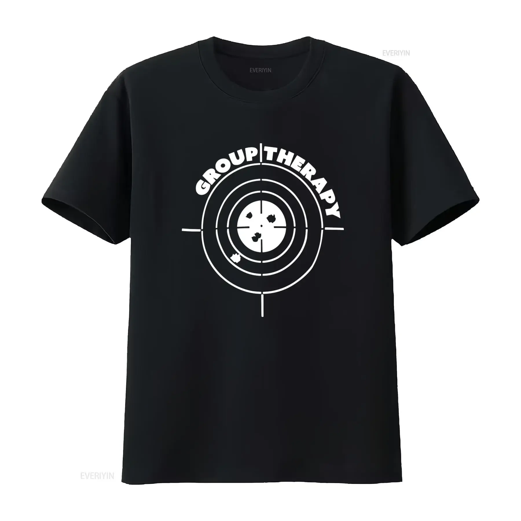 GROUP THERAPY Funny Gun Target Shooting Rights T Shirt vintage Washed Stretched Comfortable designer clothes
