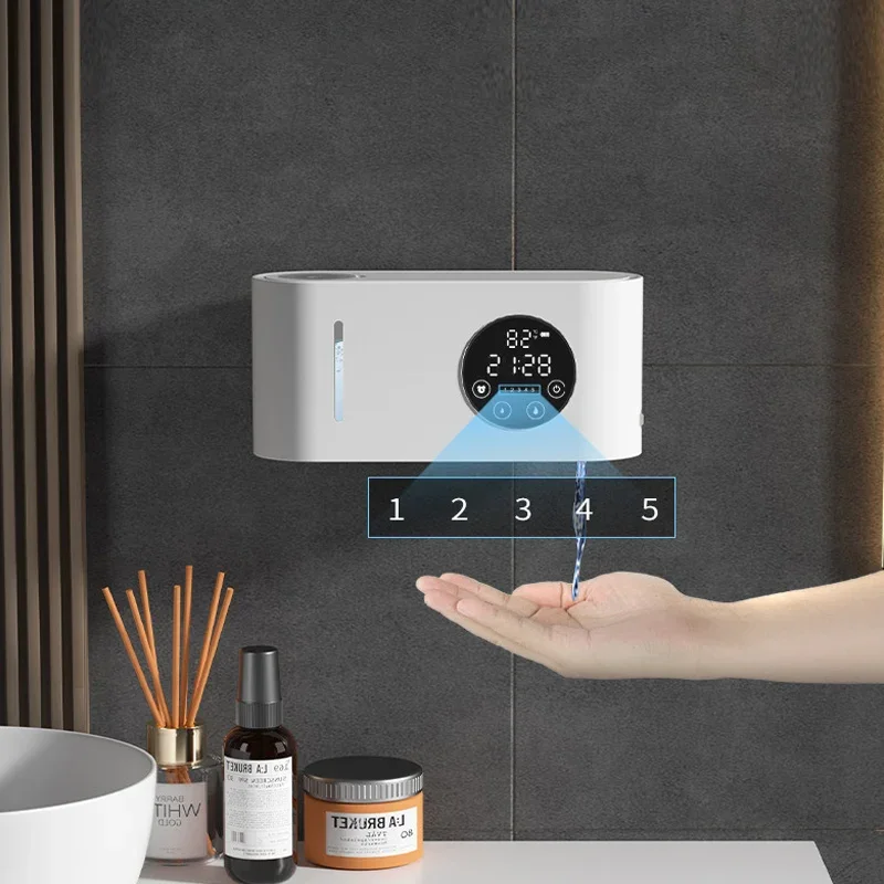 Liquid Soap Bottle Automatic Soap Dispenser Touchless Sensor Soapbar Dispenser Wall-mounted Soapbar Dispenser USB Charging