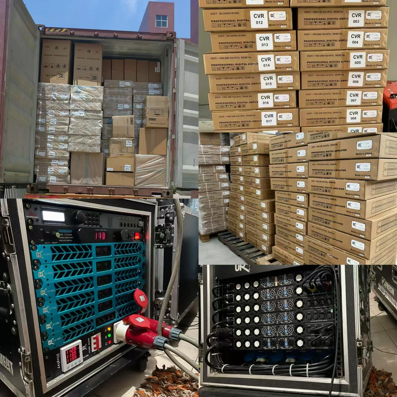 مضخم صوت Cvr معدات نظام الصوت الاحترافي D-654 650 وات مضخم طاقة 4 قنوات