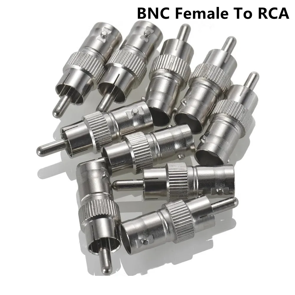 BNC Male Female To RCA Converter Adapter Coaxial Plug Convert RCA Male Audio Connector For CCTV Camera System