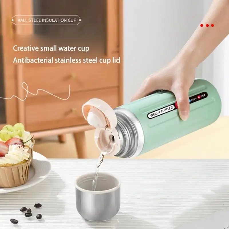 

Modern Aesthetic Stainless Steel Insulated Flasks with Cup Ergonomic Designs Vacuum Bottle For Daily Use B03E