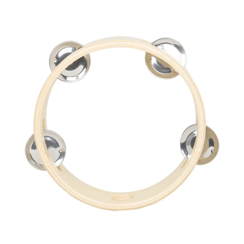 6Inch Tambourine Metal Jingles Single Row Tambourine Ring Kids Tambourine