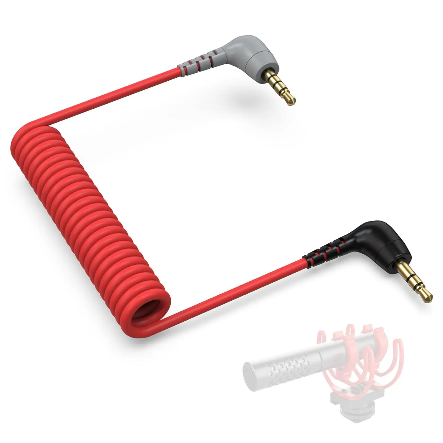 Cable de conexión de micrófono TRS a TRRS de 3,5 mm para iPhone, teléfono inteligente, tabletas para Rode SC7, VideoMicro Go, BOYA
