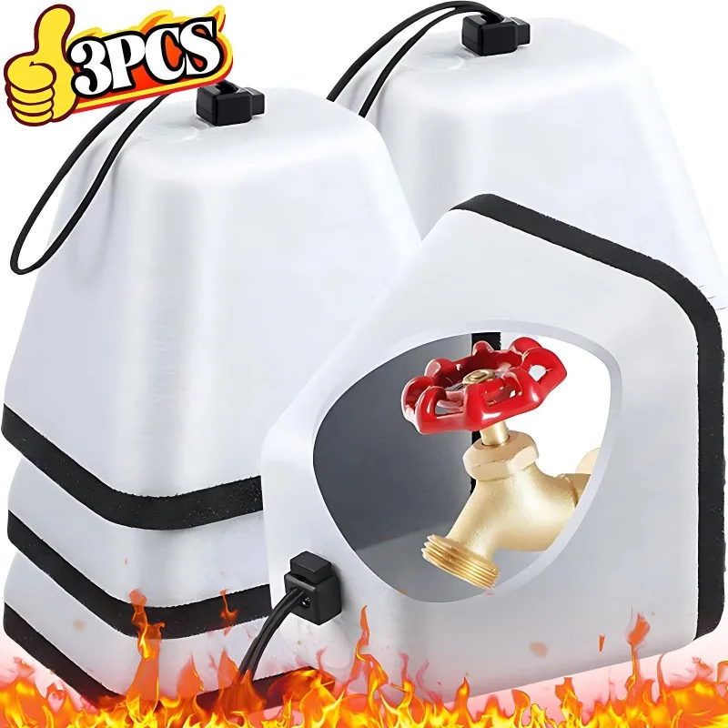 

Reusable Outdoors Faucet Cover Easy Install Winter Anti Freeze Protection Foam No Tools Insulation Outdoors Spigot Frost Cover