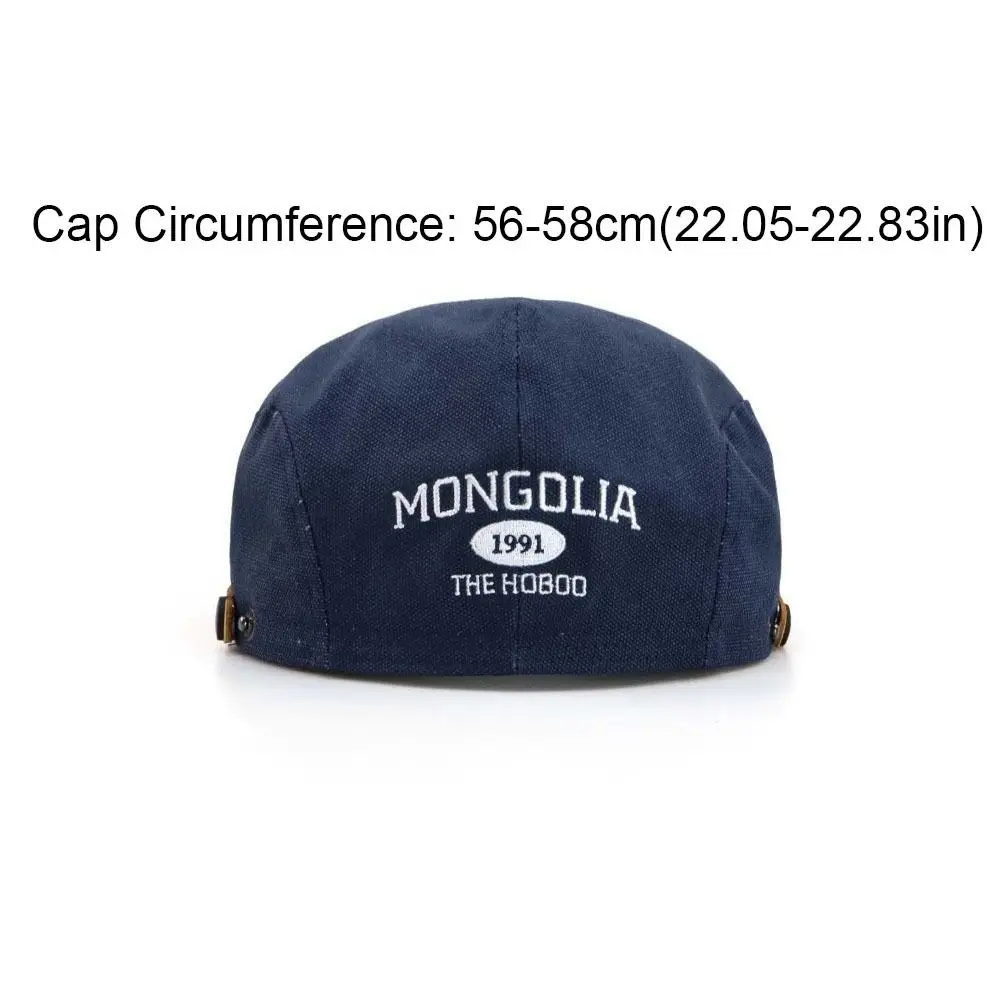 قبعة قطنية رائعة مطرزة بحروف مسطحة قابلة للتعديل إلى الأمام Y2k قبعة رسام متعددة الاستخدامات في الهواء الطلق #5