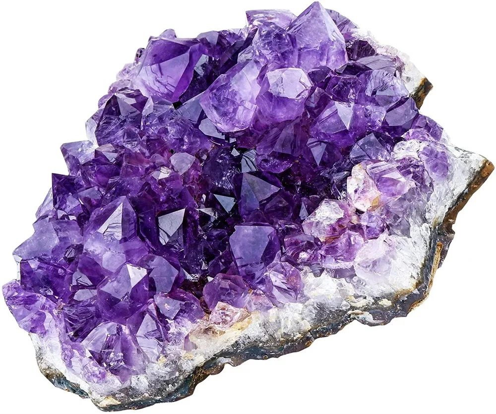 Natural Stone Purple Pink Brazilian Amethysts Crystals Cluster Druzy Geode Mineral Rock Healing Crystal Point Energy Wand Crafts